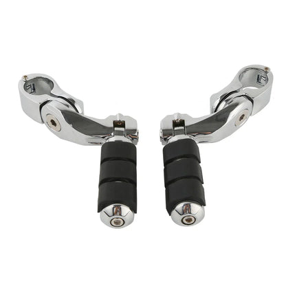 1 1/4" Highway Bar Short Angled Footpegs for Harley Electra Street Glide (2007-2023)