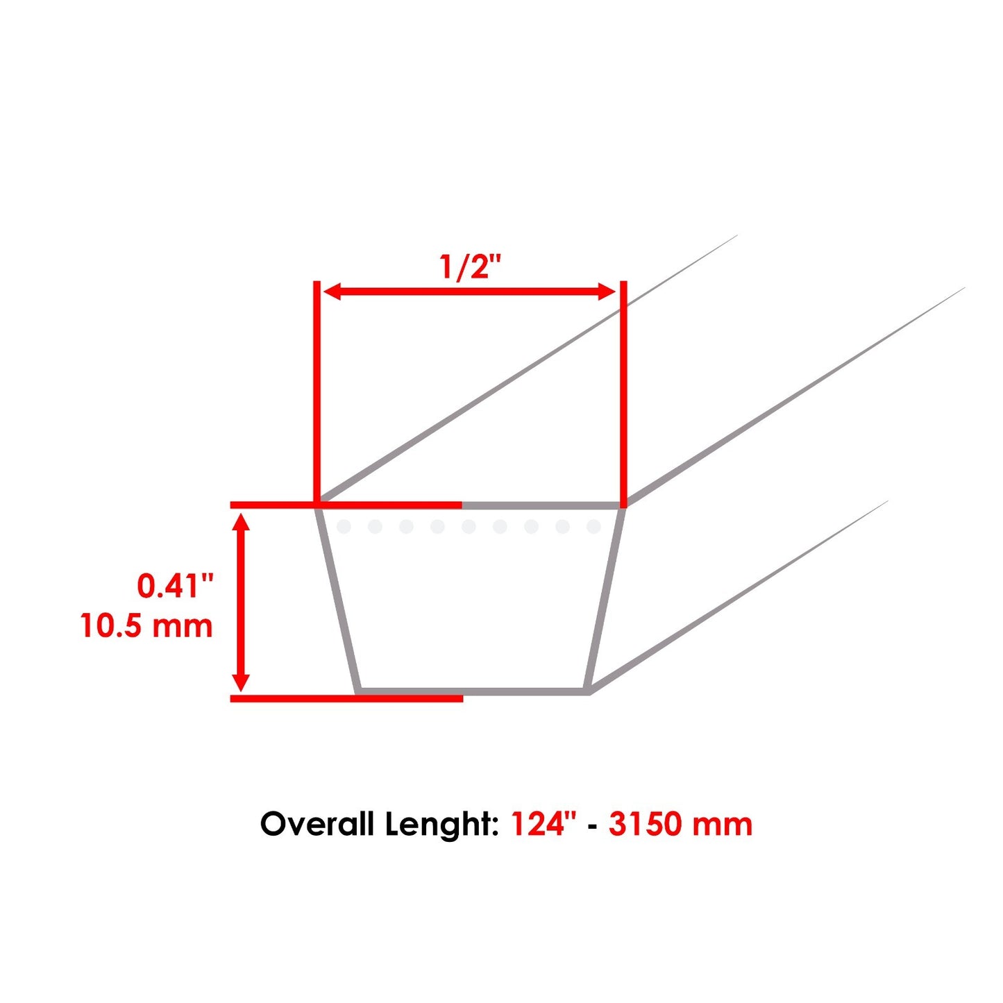 Deck Belt 40 Inch Replacement for Gravely Ariens 915075 ZT1640 (2015–2019)