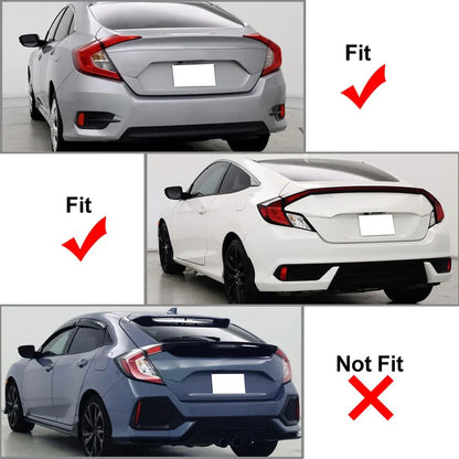 Rear Bumper Reflector Tail Lights for Honda Civic (2016-2021) Red