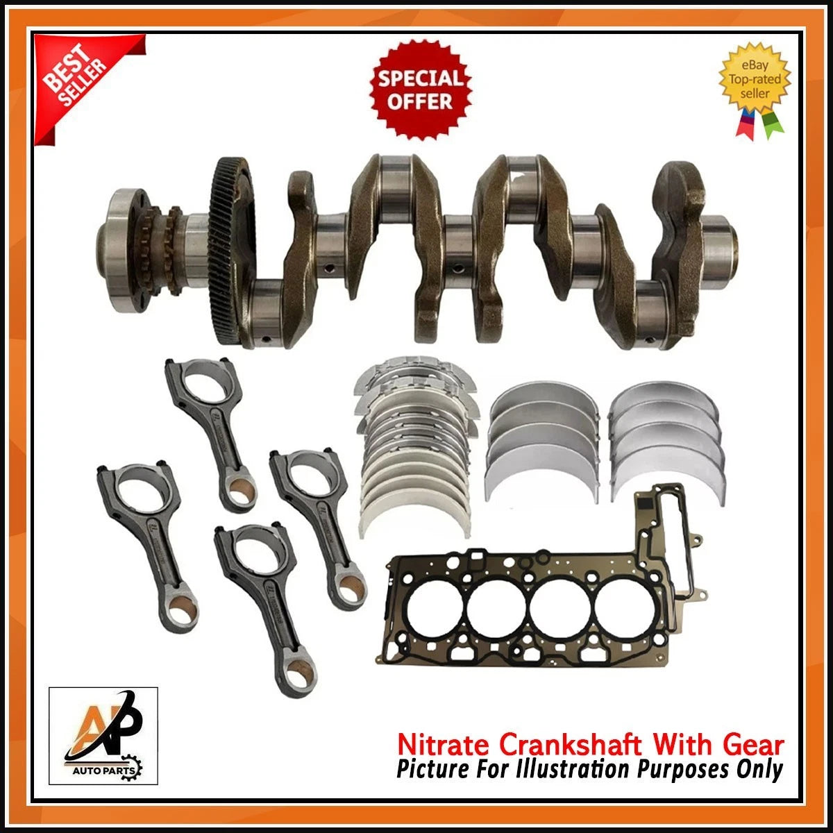 Crankshaft with Engine Rebuild Kit for BMW 2 Series 1.0L Diesel (2007–2010)