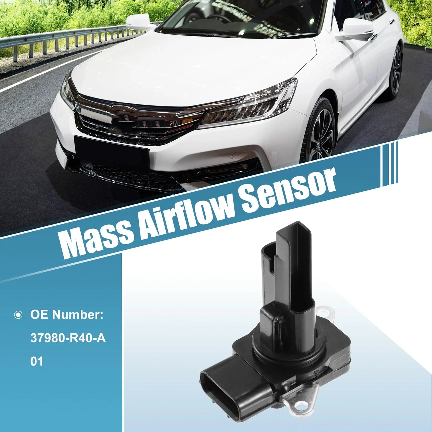 Mass Airflow Sensor for Honda Accord (2008-2012) 5 Pins Black