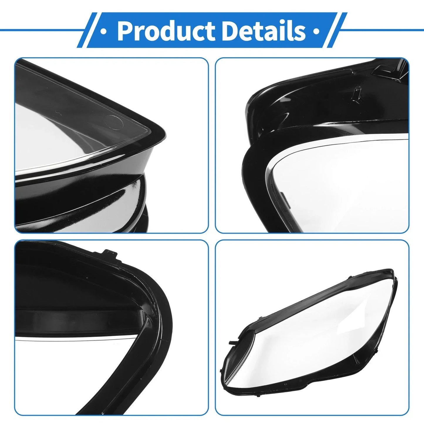 Car Front Right Headlight Lens Cover for Mercedes-Benz C-Class (2018-2020)