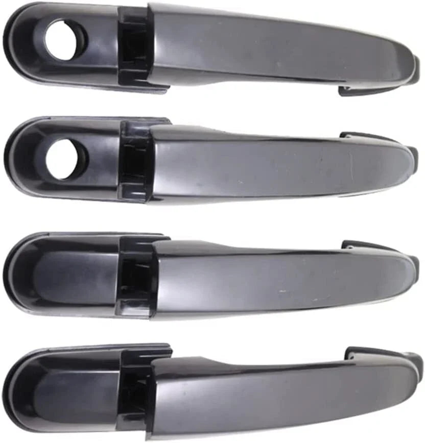 4 x Black Exterior Door Handle Set for Hyundai Tucson (2005-2009)