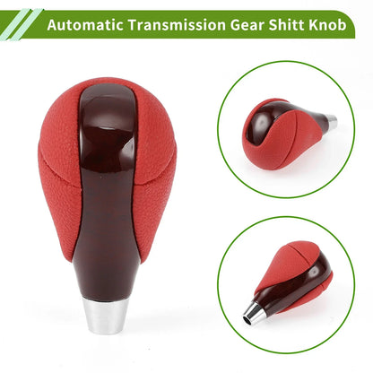 Automatic Gear Shift Knob for Lexus ES350 2007-2015 - Plastic Faux Leather Red Brown