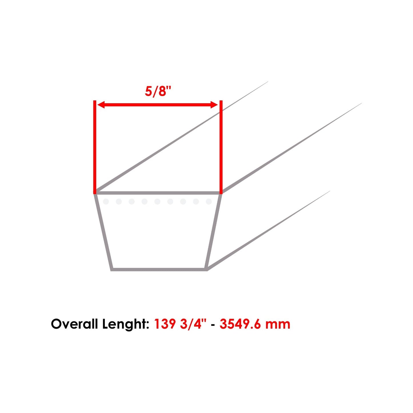 Deck Belt 5/8 Inch Thick Replacement for MTD Troy-Bilt (1995–2016)