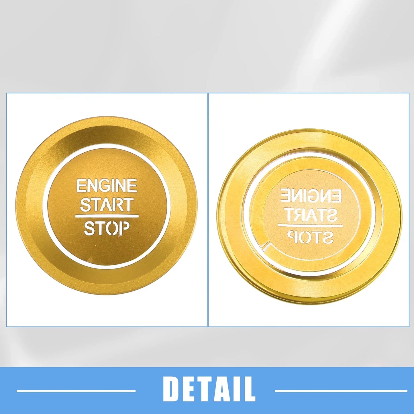 Engine Start Stop Ignition Button Decal for Honda Accord (2018-2022) Gold Tone