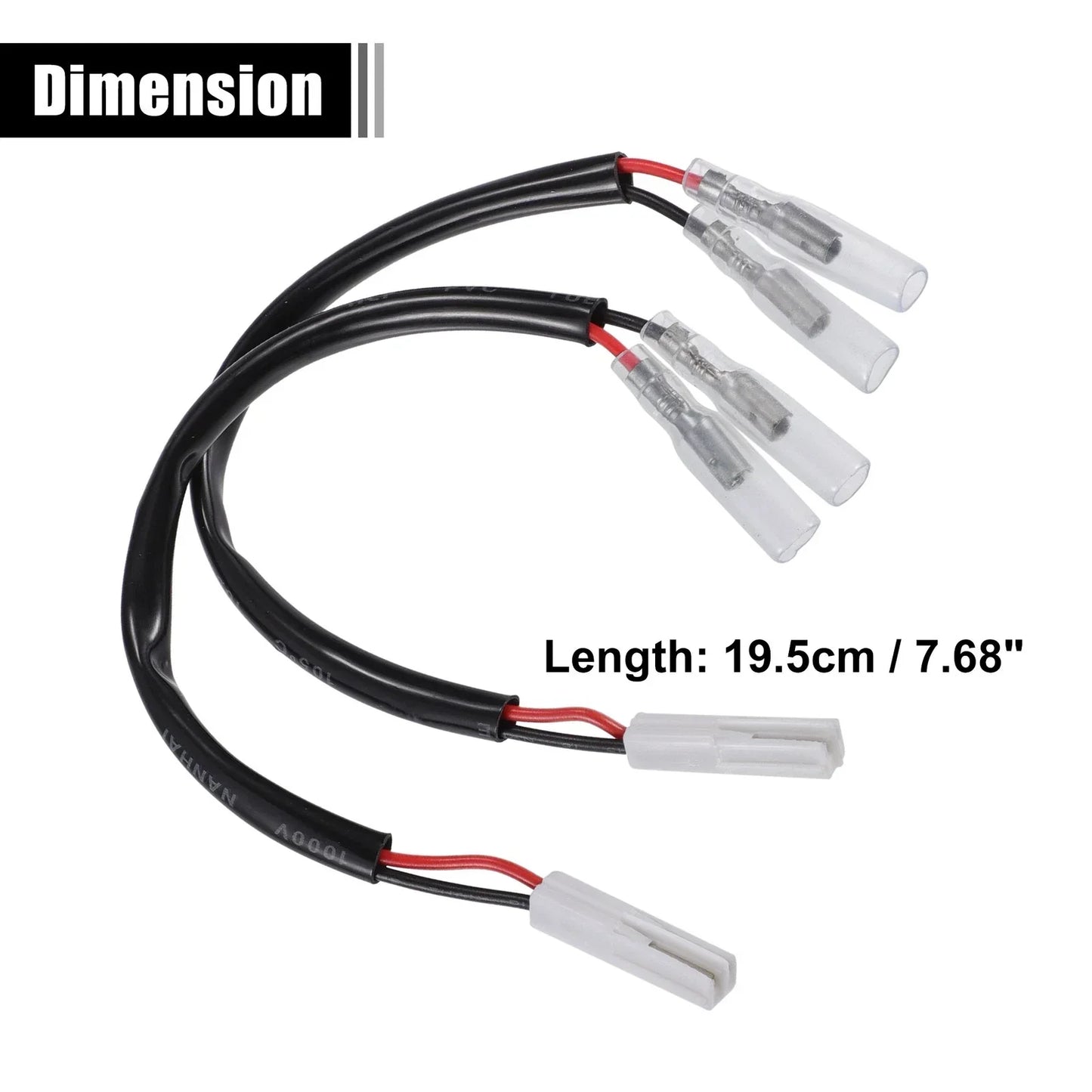 Motorcycle Turn Signal Cable Adapter Connector for Honda  - 4 x Pcs