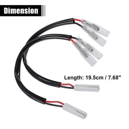 Motorcycle Turn Signal Cable Adapter Connector for Honda  - 4 x Pcs