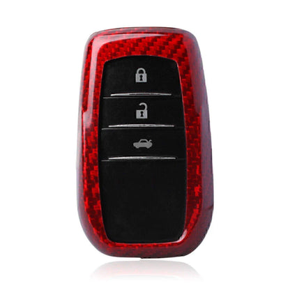 Red Key Fob Shell Cover for Toyota Corolla, Camry, Crown (2003-2023)