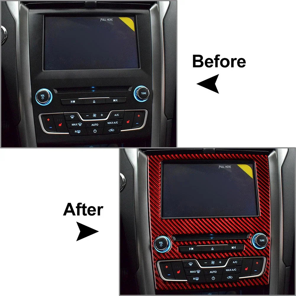 GPS Navigation Panel Cover Trim for Ford Mondeo (2013-2019) Carbon Fiber