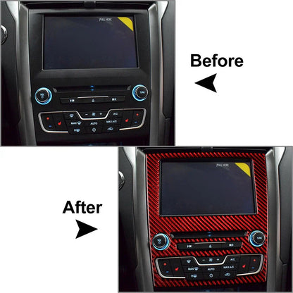 GPS Navigation Panel Cover Trim for Ford Mondeo (2013-2019) Carbon Fiber