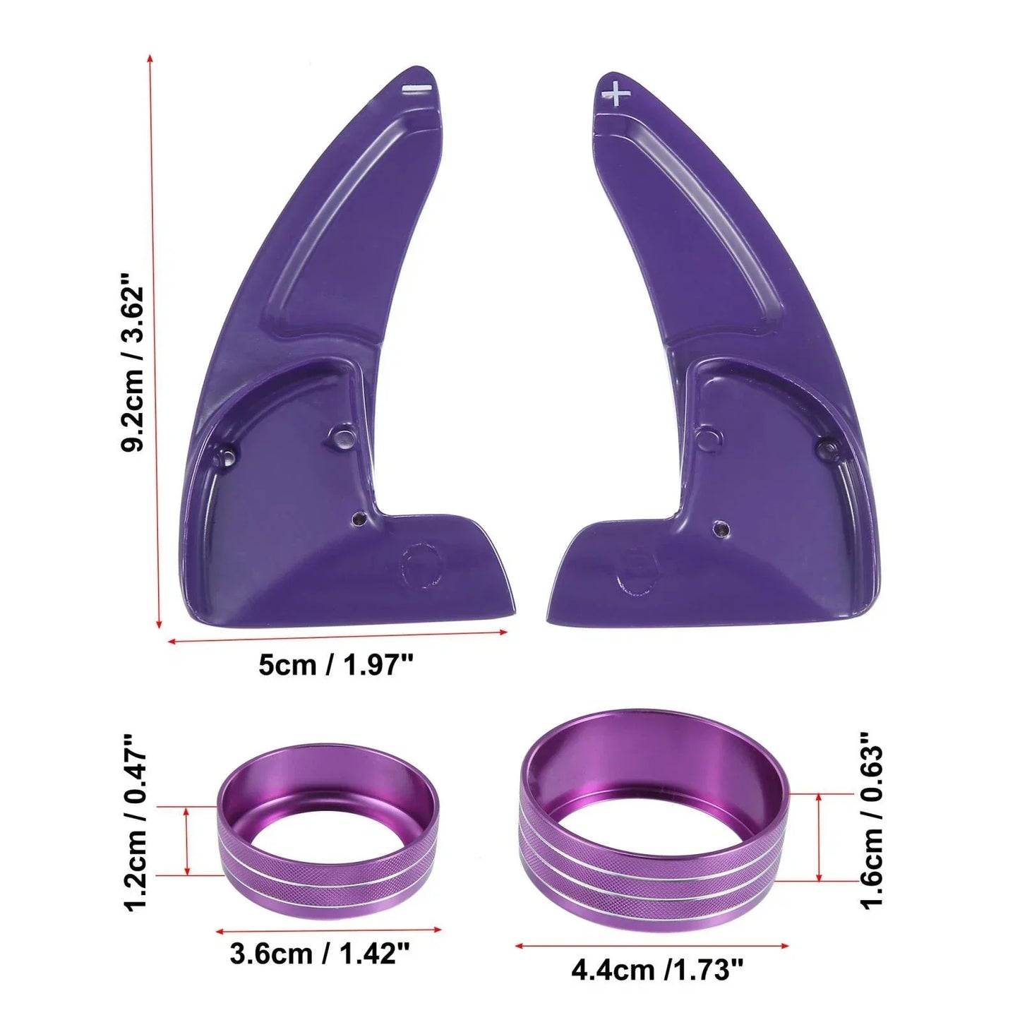 Purple Paddle Shifter AC Volume Knob Cover Ring Trim for Dodge Charger (2011-2023)