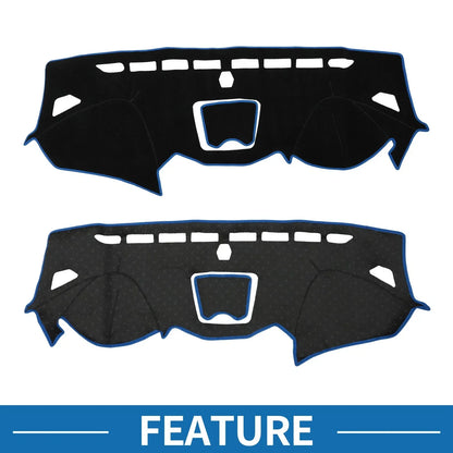 Dashboard Cover Mat for Hyundai Santa Fe Sport (2013-2018) Black Blue
