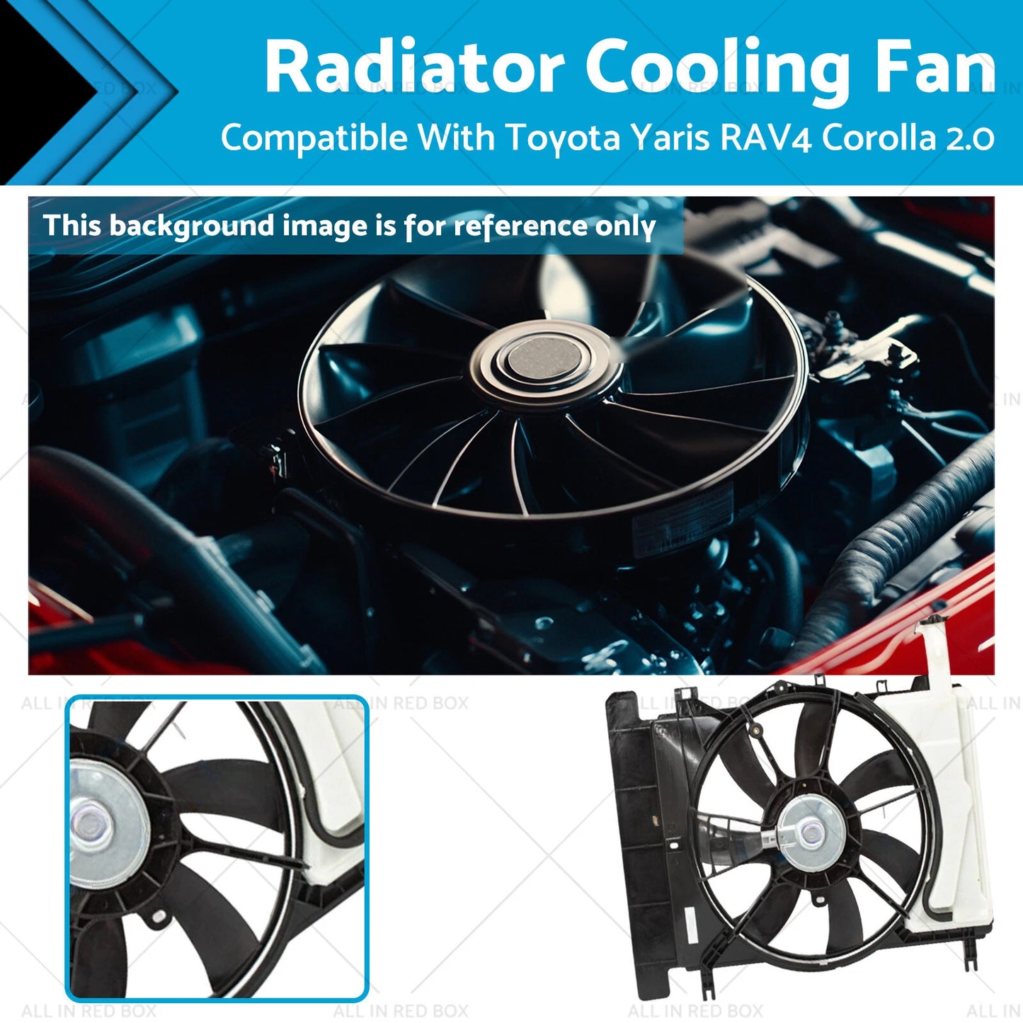 Radiator Cooling Fan for Toyota Corolla Estate 2.0 D-4D (2002-2007)