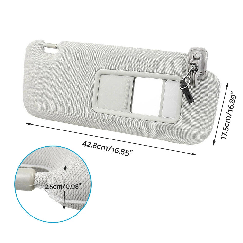 Gray Sun Visor Pair for Mazda CX-9 (2010-2015)