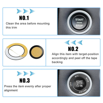 Engine Start Stop Push Button Cover Kit for Dodge Charger Challenger (2015-2023)
