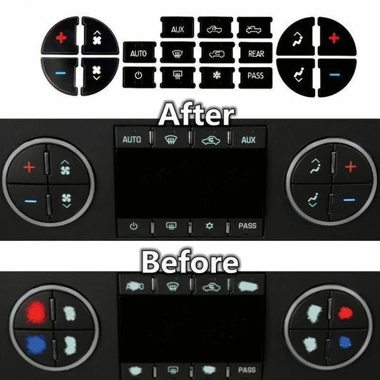 AC Dash Button Repair Kit Decal Stickers for Chevrolet Tahoe