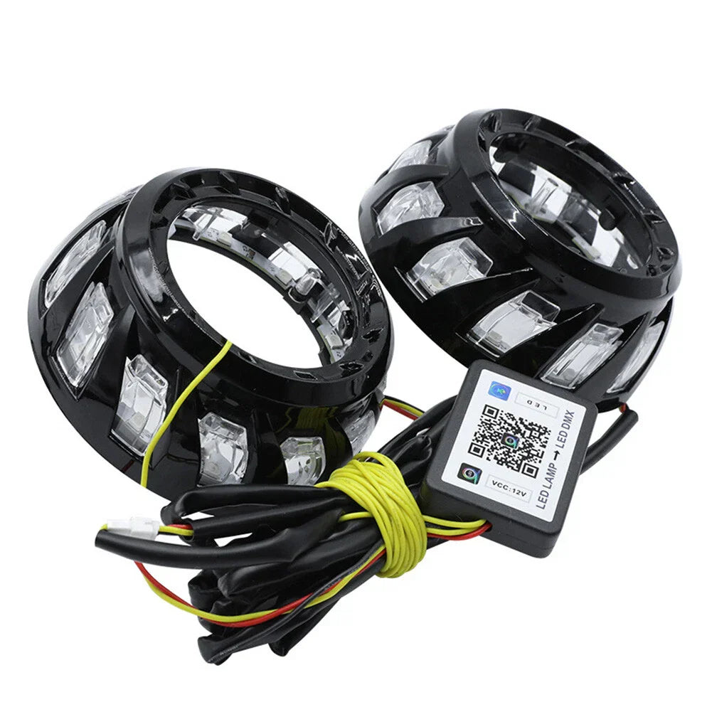 Angel Demon Eyes Headlight DRL Lamp Retrofit for Car 3 Inch Projector