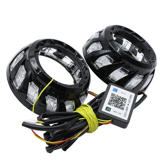 Angel Demon Eyes Headlight DRL Lamp Retrofit for Car 3 Inch Projector