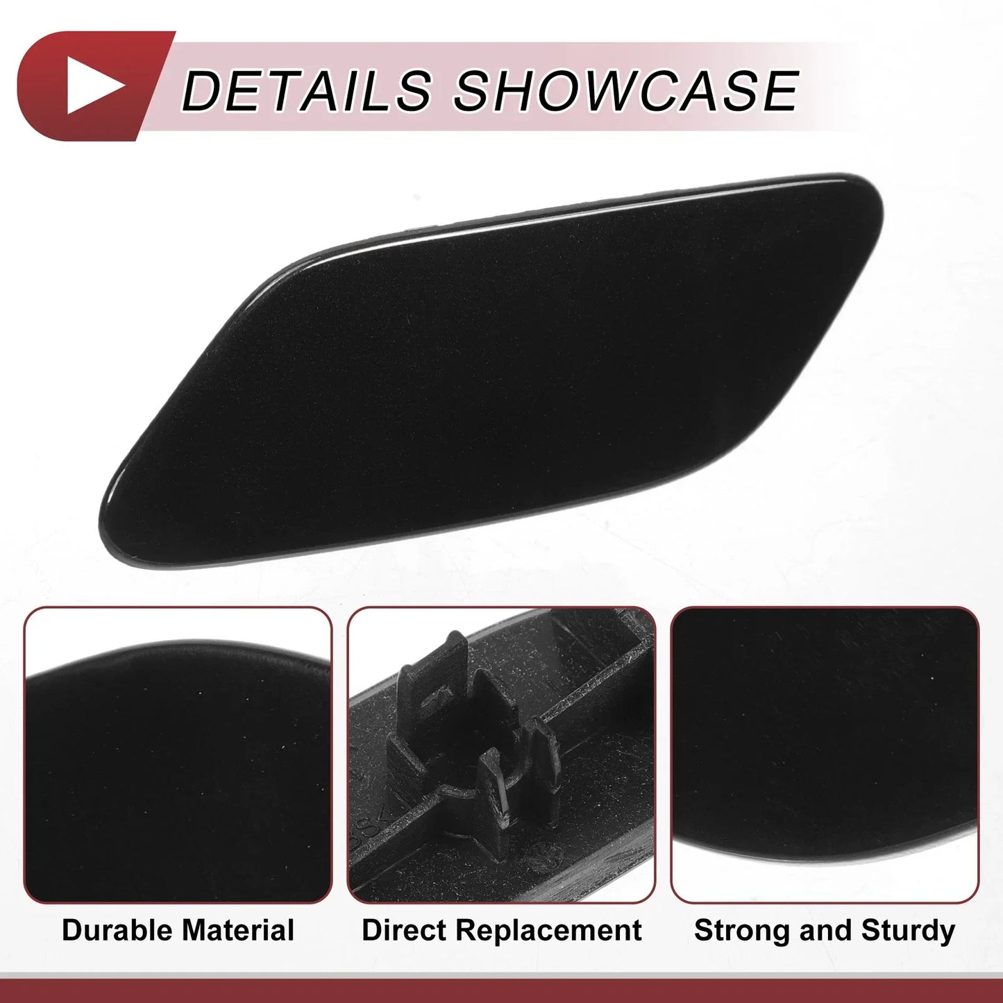Front Left Washer Nozzle Cover for Lexus ES300h (2019-2022) Black 1 x Cap