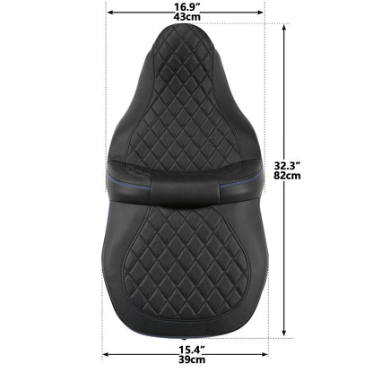 Driver Passenger Seat Backrest Pad for Harley Touring Road Glide (2014-2023)