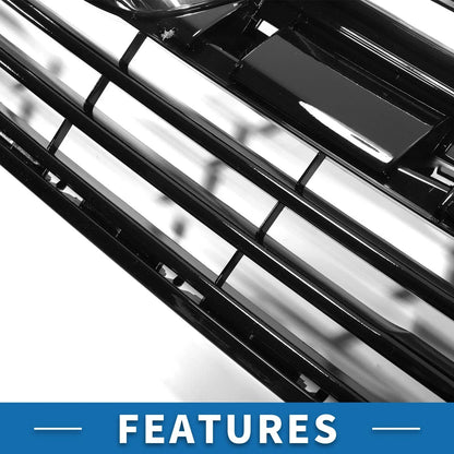 Front Hood Bumper Grille for Honda Odyssey (2018-2021) Chrome Silver Tone