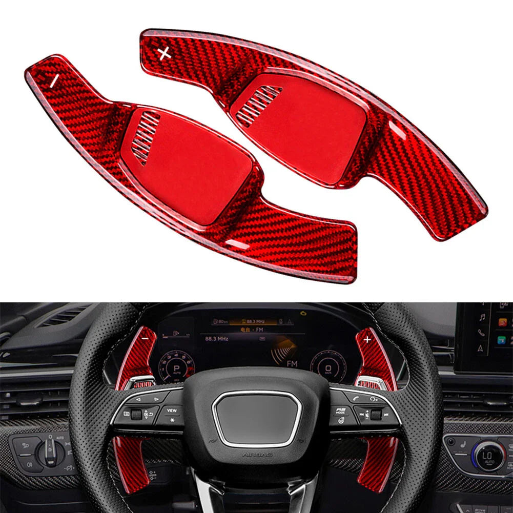 Carbon Fiber Steering Wheel Paddle Shifter Extensions for Audi RS5 (2021)