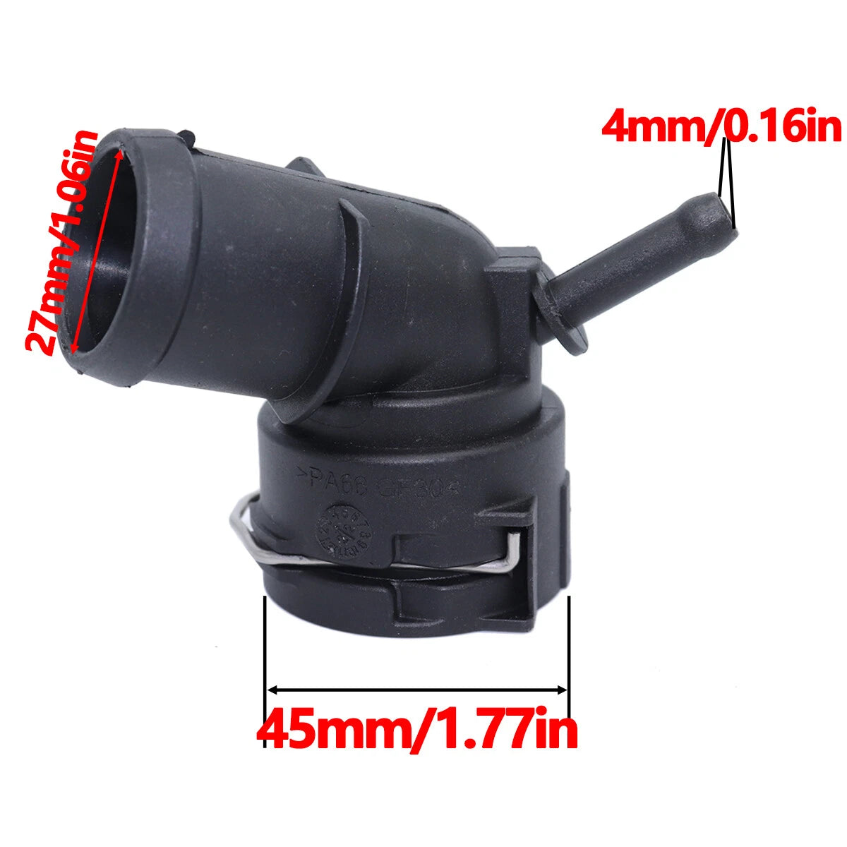 Coolant Hose Flange Upper Connector for VW Golf Mk5 Mk6 (2004–2013)