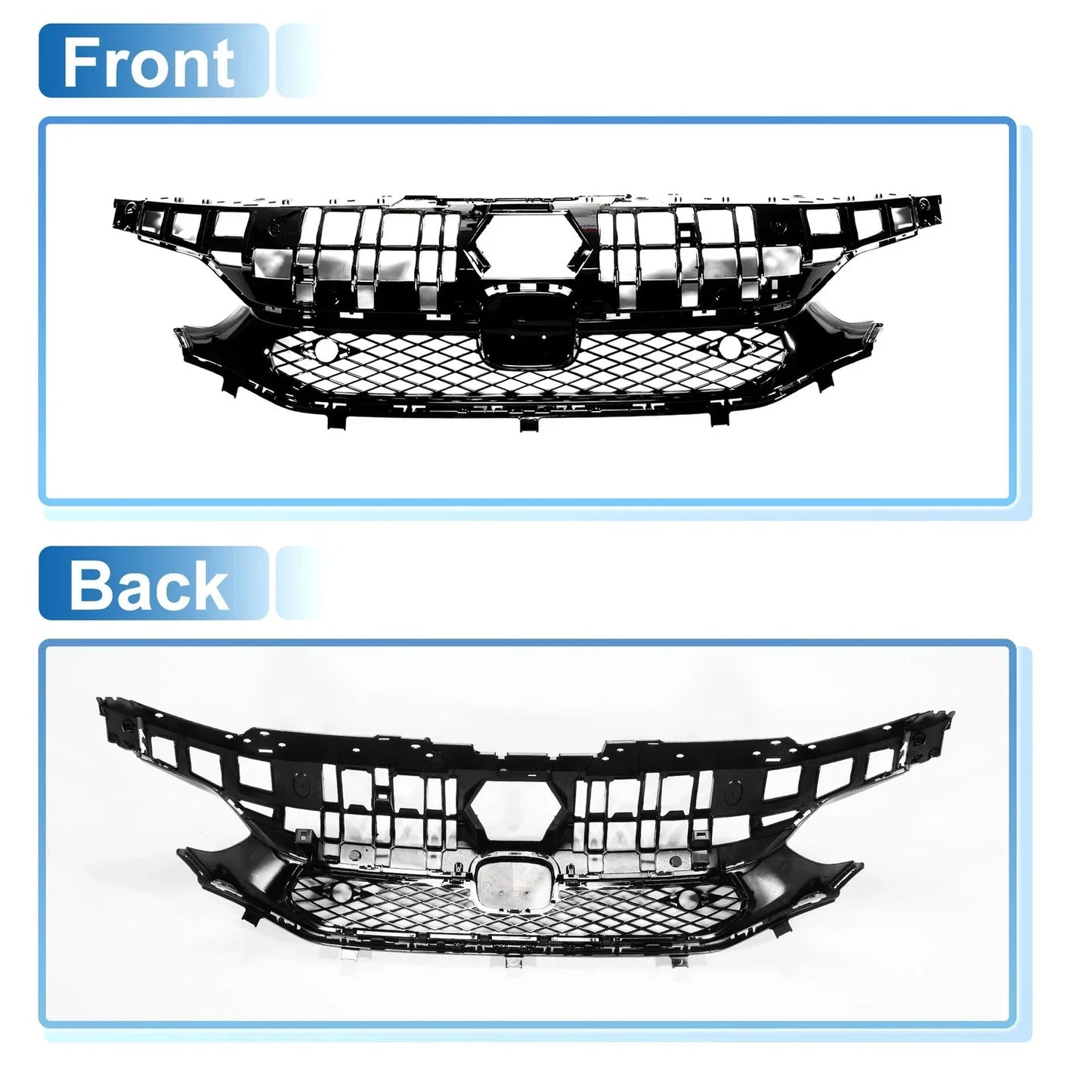 Front Hood Bumper Grille for Honda Civic Facelift (2016-2021)