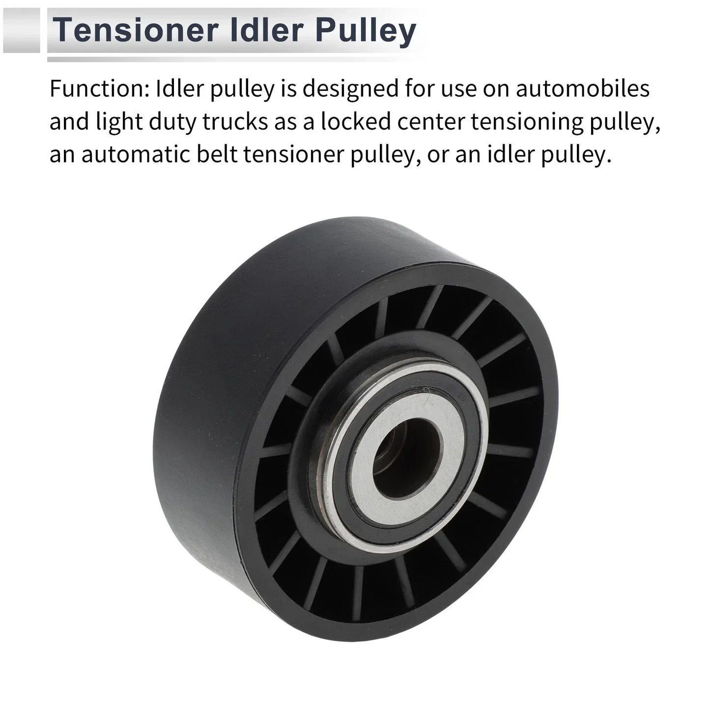 Drive Belt Idler Pulley for Mercedes-Benz C-Class (1995-2002) Black 1 x Pc