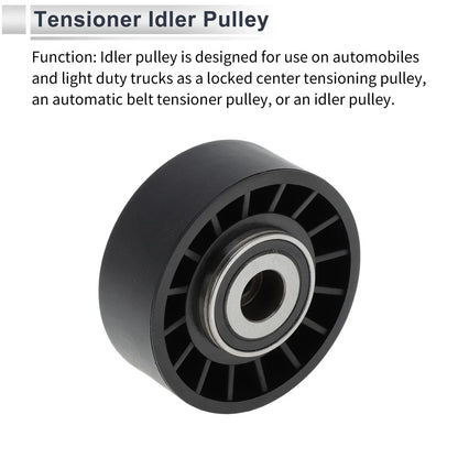 Drive Belt Idler Pulley for Mercedes-Benz C-Class (1995-2002) Black 1 x Pc