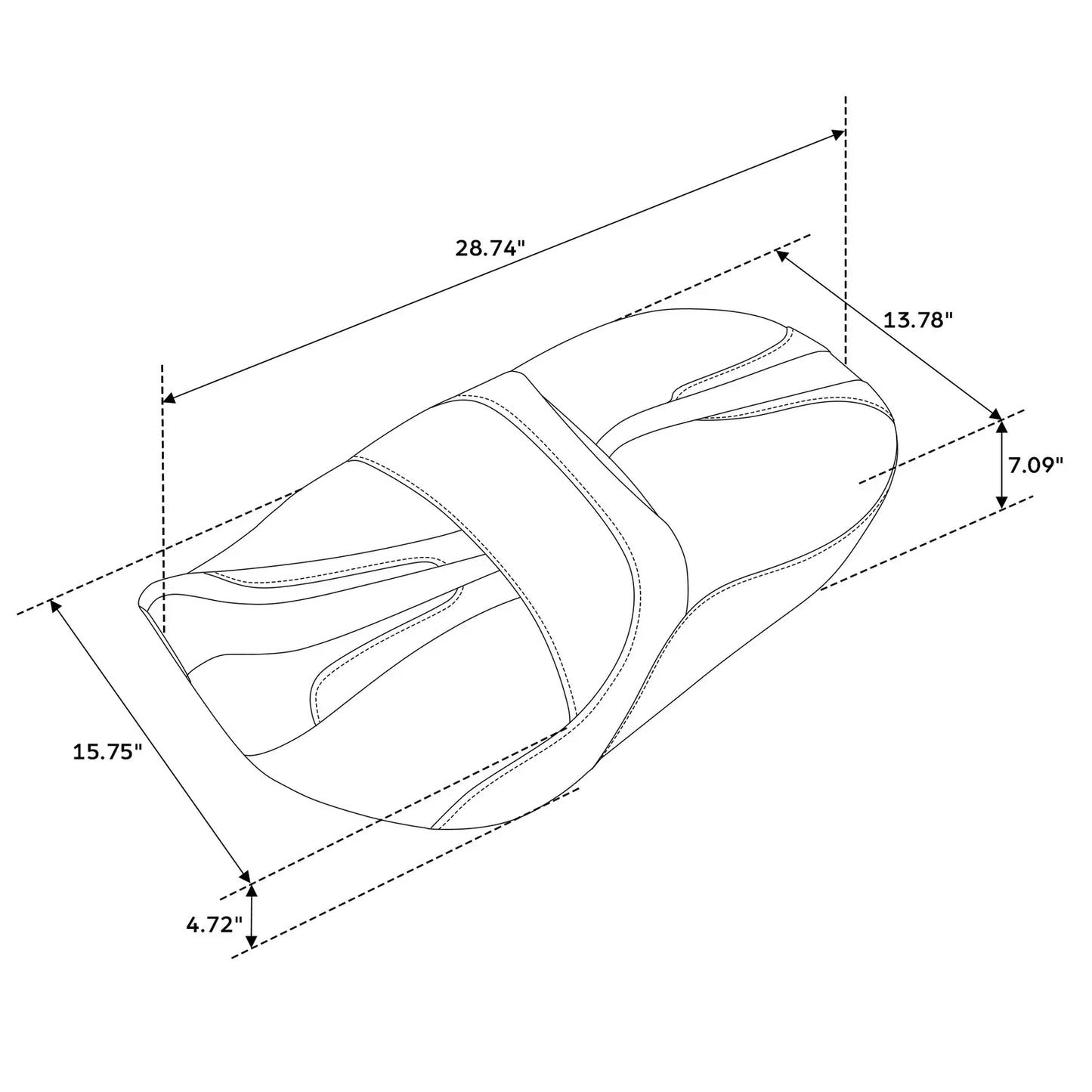 Black Driver Passenger Seat for Harley CVO Road Glide (2023-2025)
