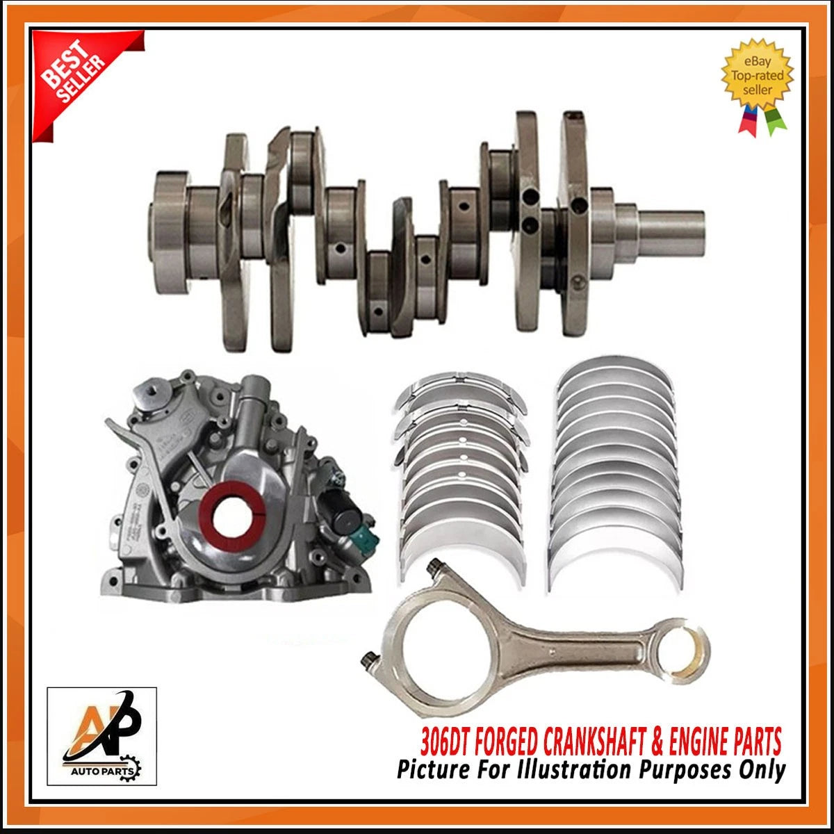 Crankshaft with Engine Rebuild Kit for Land Rover 3.0 TDV6 (2000–2006)