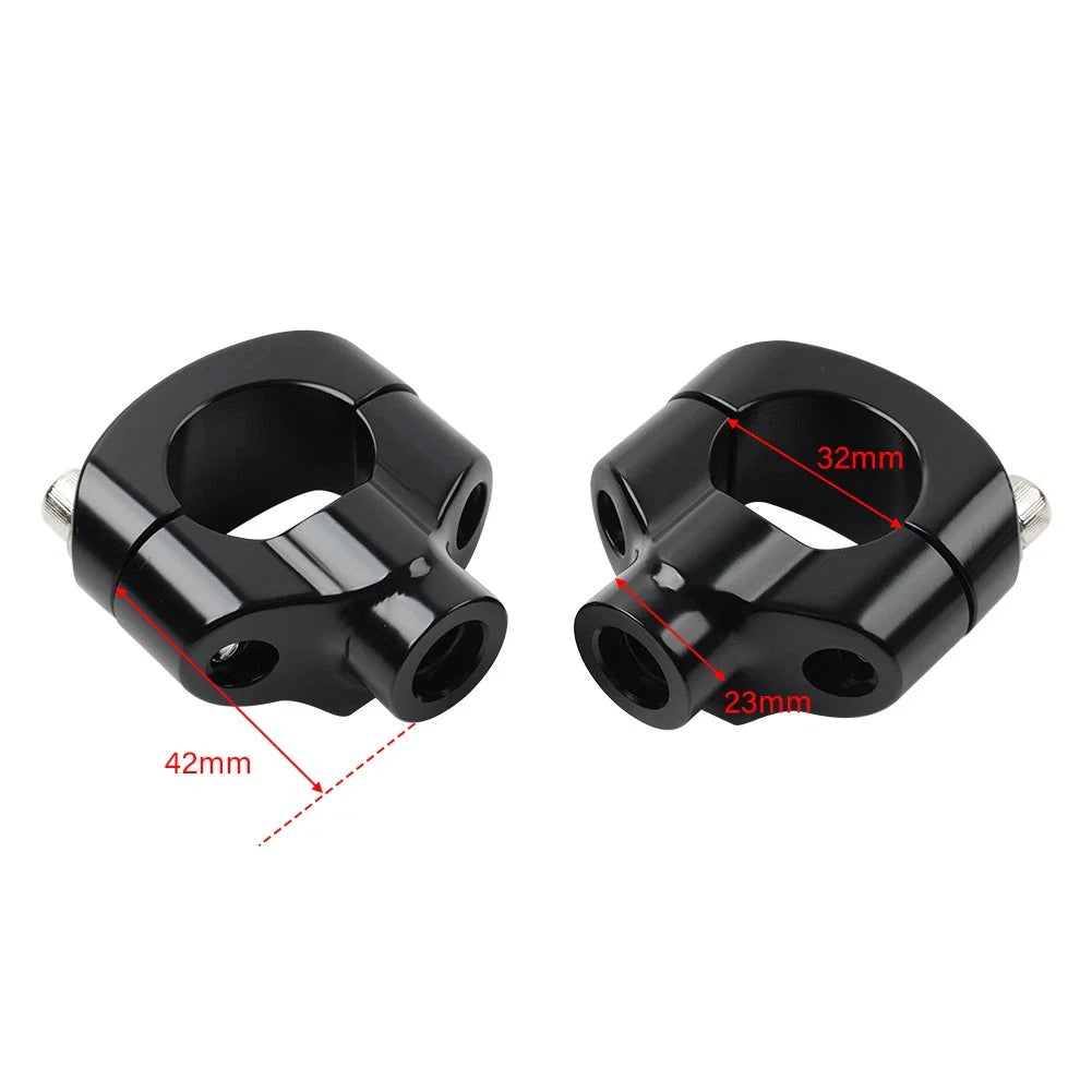 1.25" Handlebar Risers for Harley Softail FXSTC Custom (2006-Current) Black