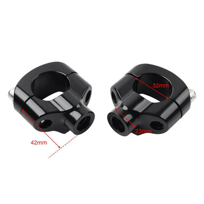 1.25" Handlebar Risers for Harley Softail FXSTC Custom (2006-Current) Black