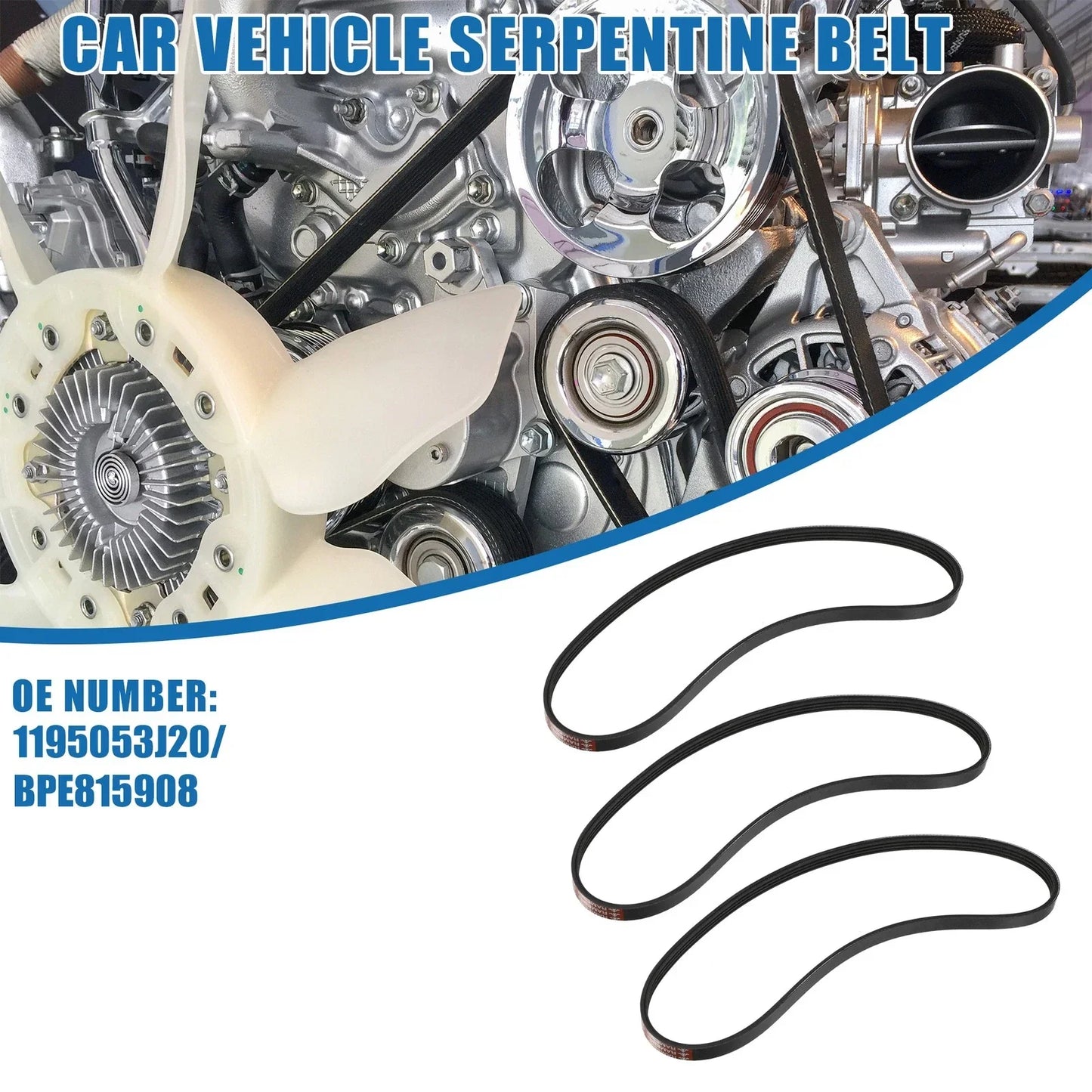 Serpentine Belt Kit for Honda Civic 1996-2000 (2 x Belts)