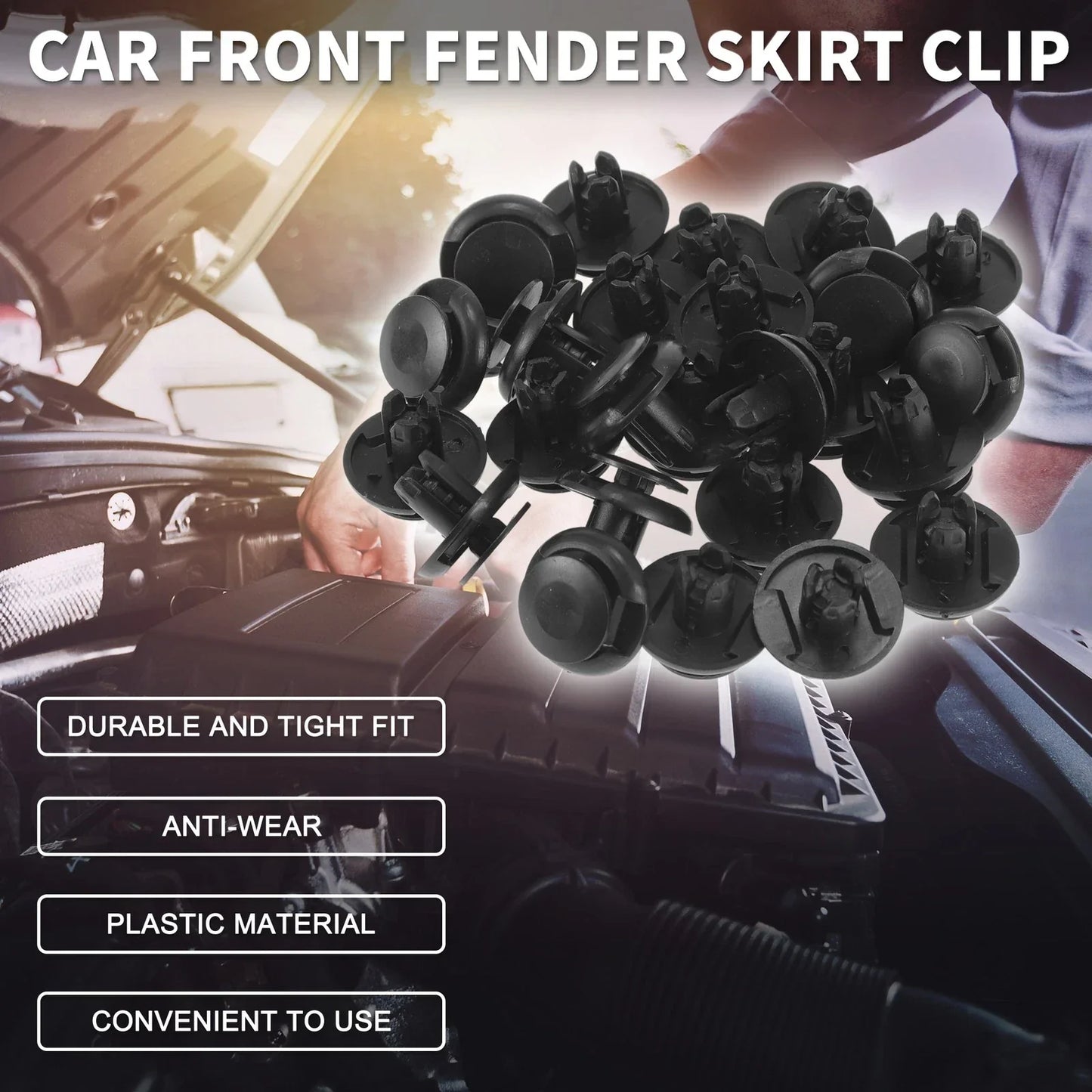 Front Fender Skirt Clips 2 x for Honda Civic 2013-2021 & Honda Fit 2015-2021