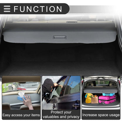 Retractable Cargo Cover for Hyundai Santa Fe Sport 2015-2018 Gloss Black