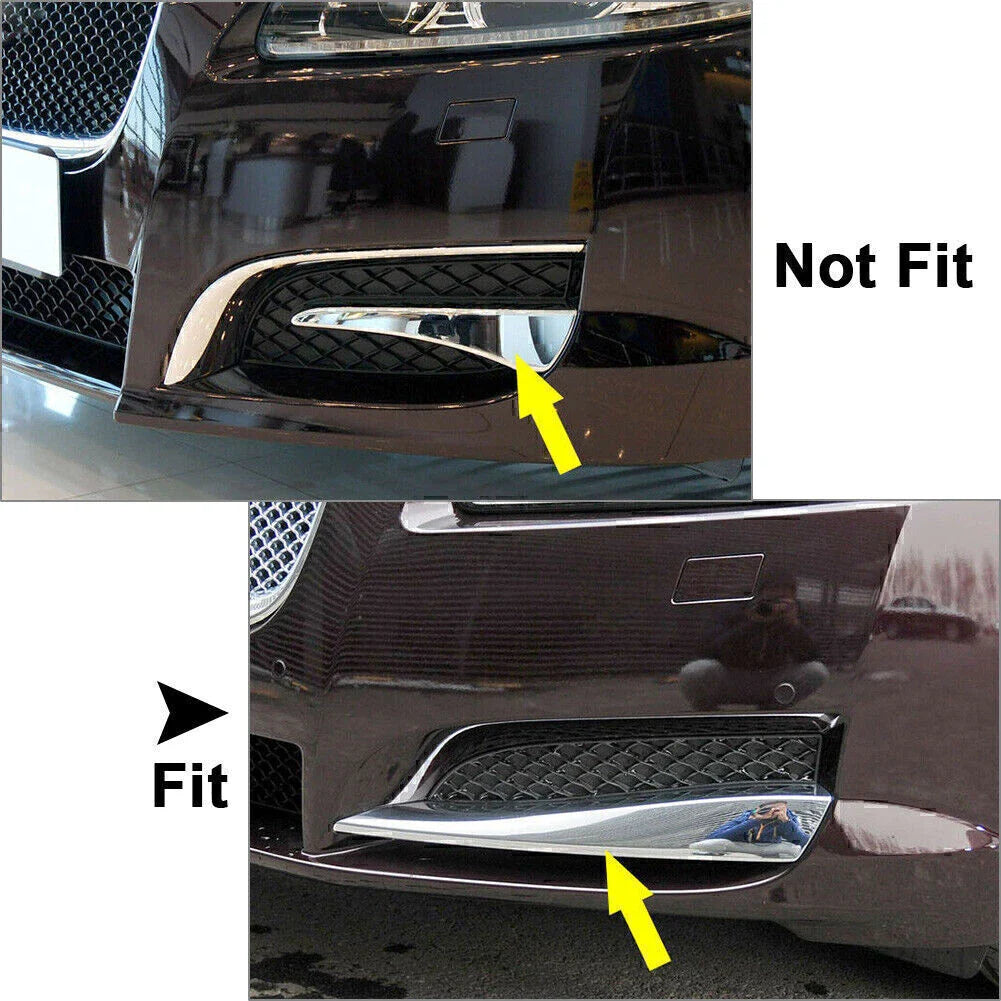 Black Front Bumper Side Grille Insert Covers for Jaguar XF (2012-2015)