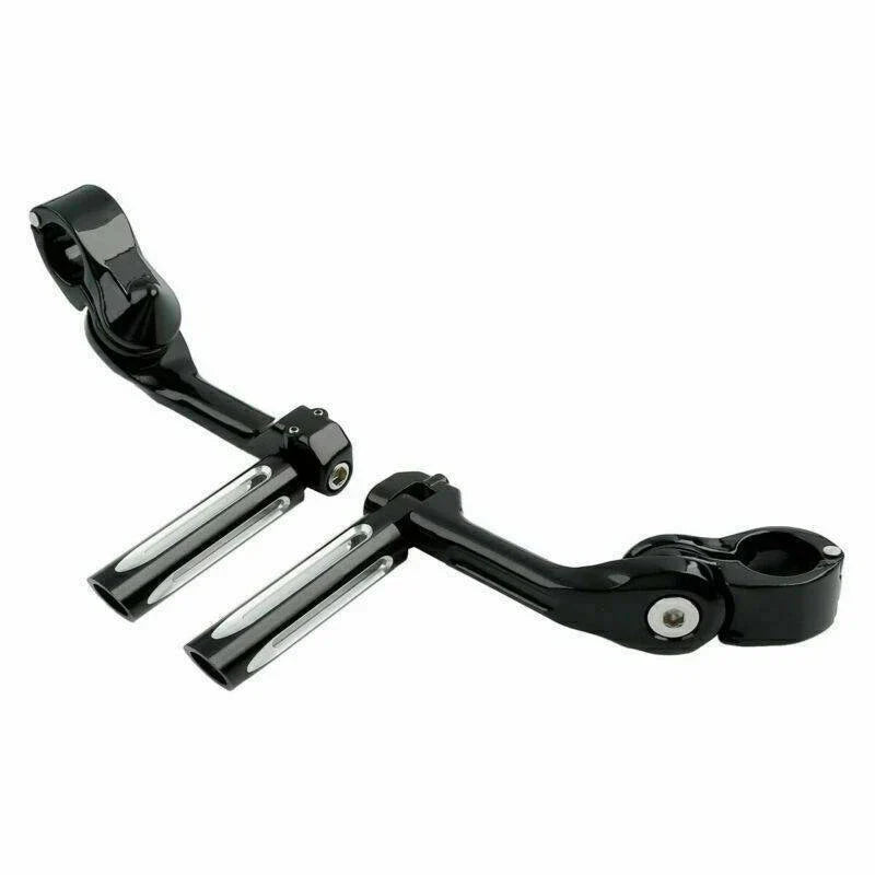 1 1/4" Black Foot Peg Mount Clamps for Harley