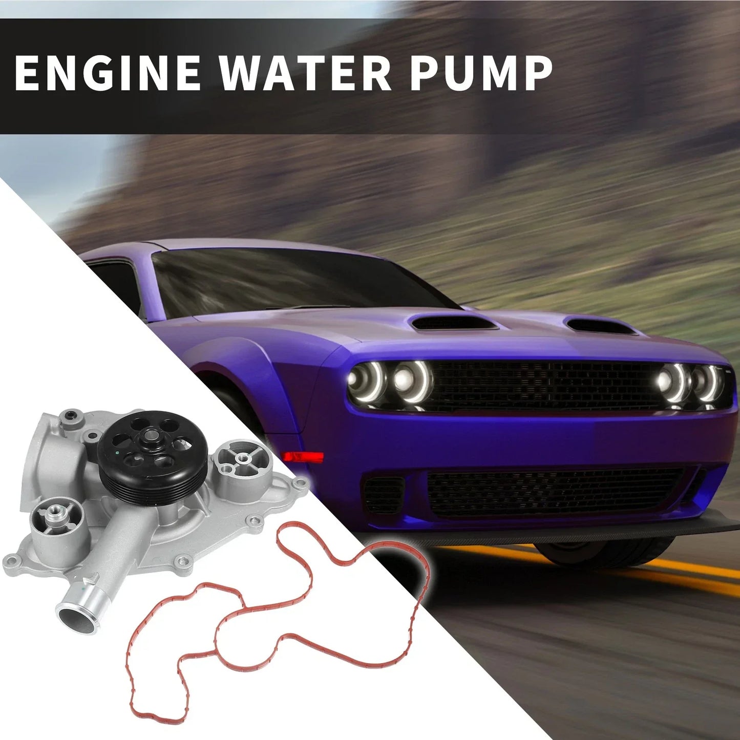 Water Pump for Chrysler 300 (2005-2010) with Rubber Band Kit 1 x Set