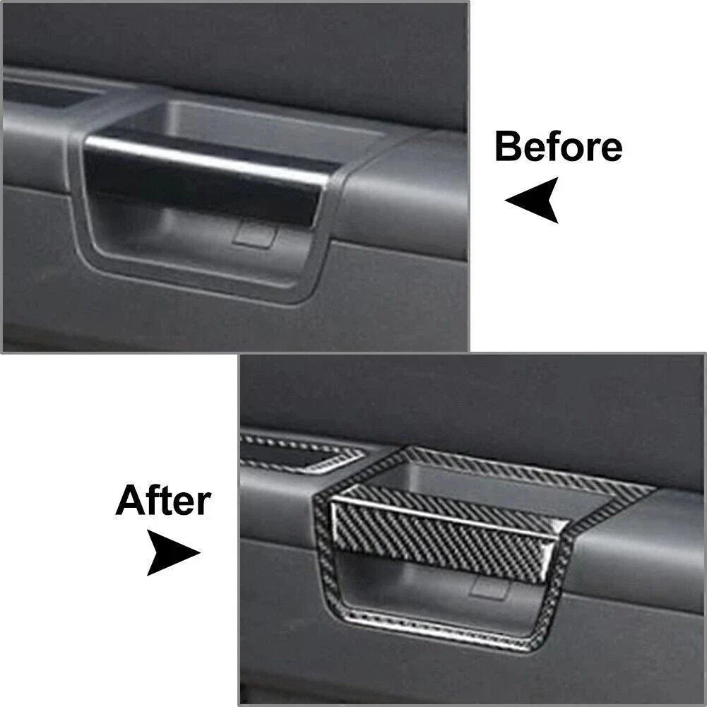 Carbon Fiber Interior Door Pusher Panel Cover for Dodge Challenger (2008-2014)