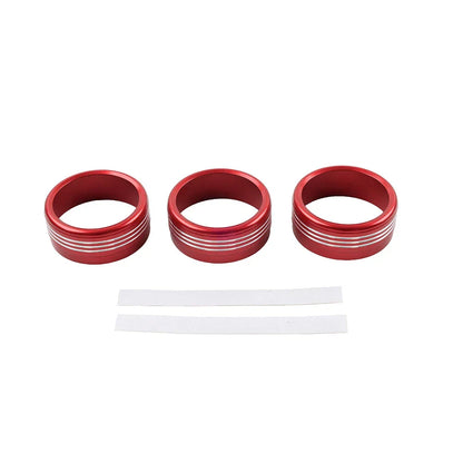 Red AC Climate Control Knob Ring Covers for Subaru Forester XV Crosstrek WRX STi (2014-2021)