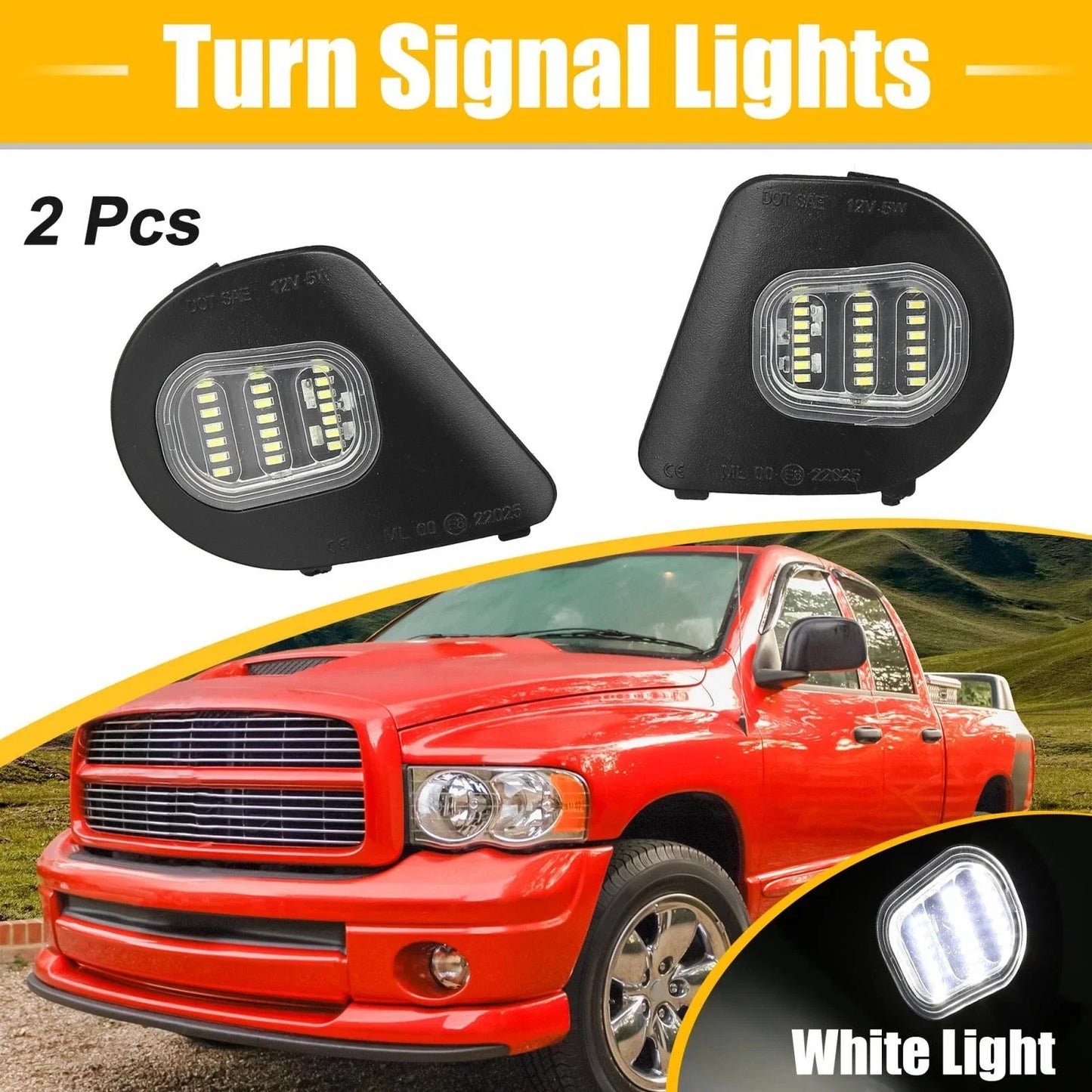 Turn Signal Light for Dodge 1500 2500 3500 4500 5500 (2010-2023) - 2 pcs