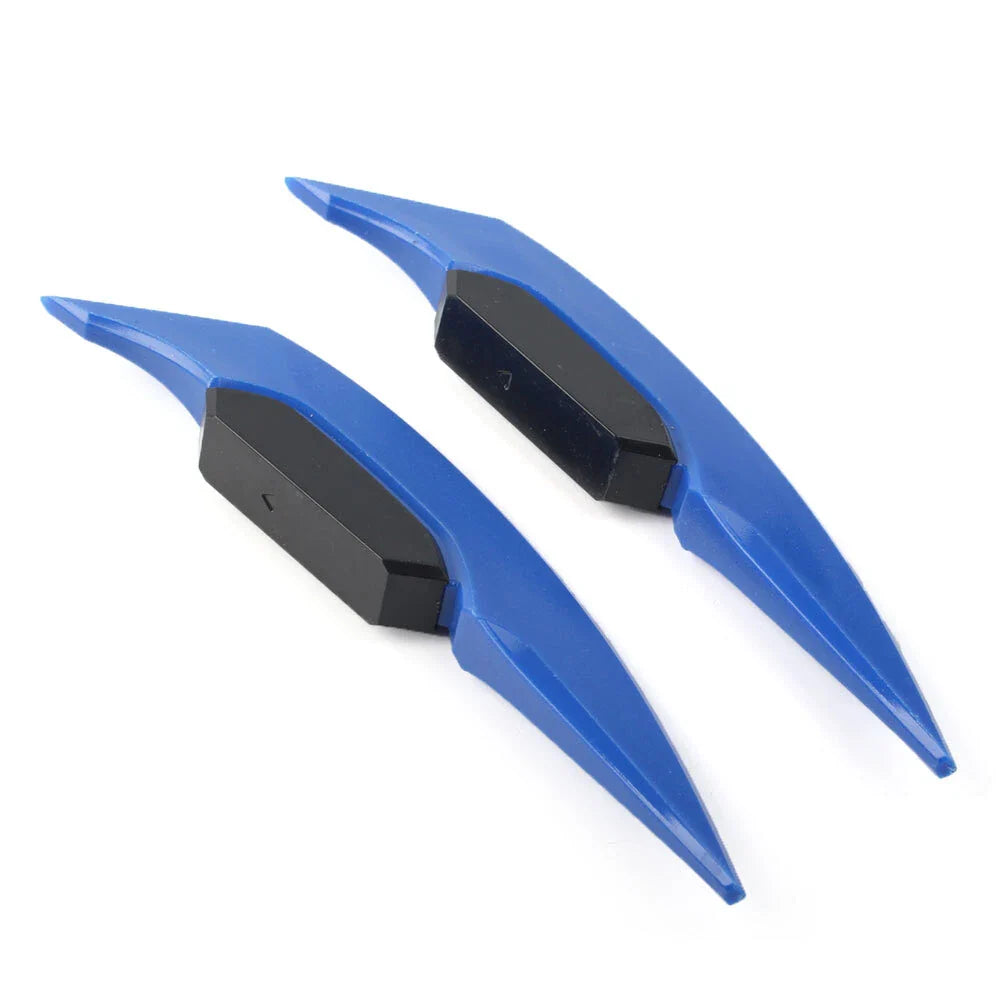 Universal Blue Motorcycle Fairing Winglets Side Spoiler Deflectors