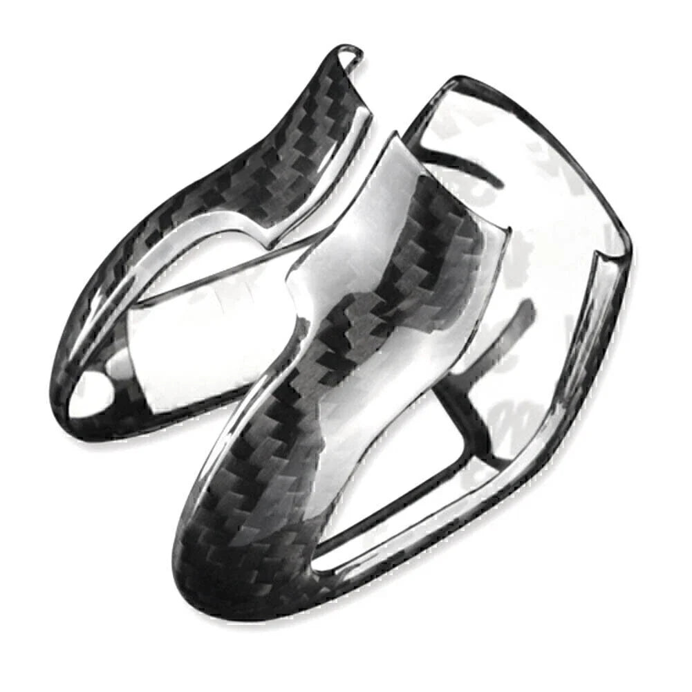 Black Carbon Fiber Gear Shift Knob Cover for Volvo XC60 XC90 S60 S90 (2010-2023)