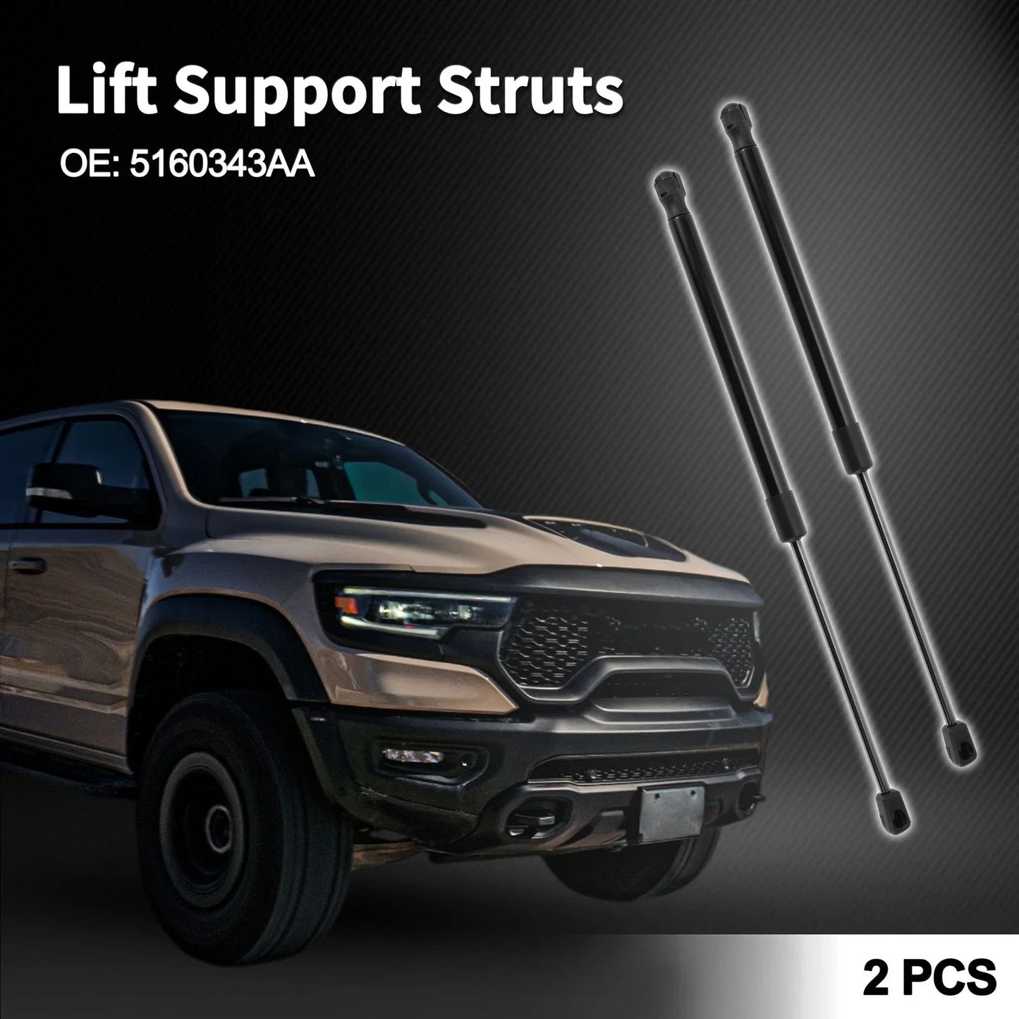 Hood Lift Supports Struts for Dodge Ram 1500 (2019-2023)