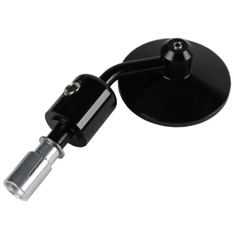 End Rearview Mirrors 3" Round 7/8" Handlebars for Harley