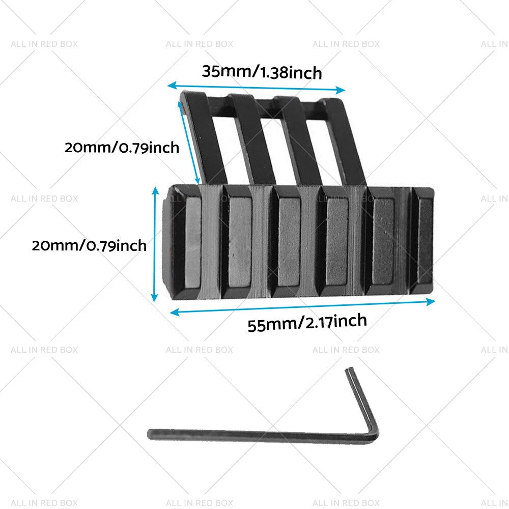 Low Profile Tactical 45° Offset Angle Mount for Picatinny Weaver Rail