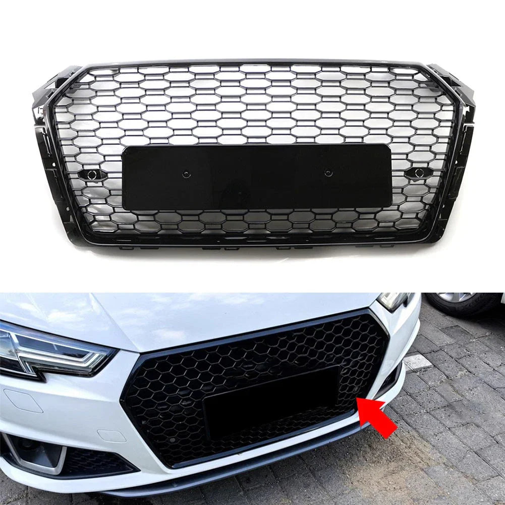 Honeycomb Black Mesh Grille for Audi A4/S4 RS4 B9 (2017-2019)